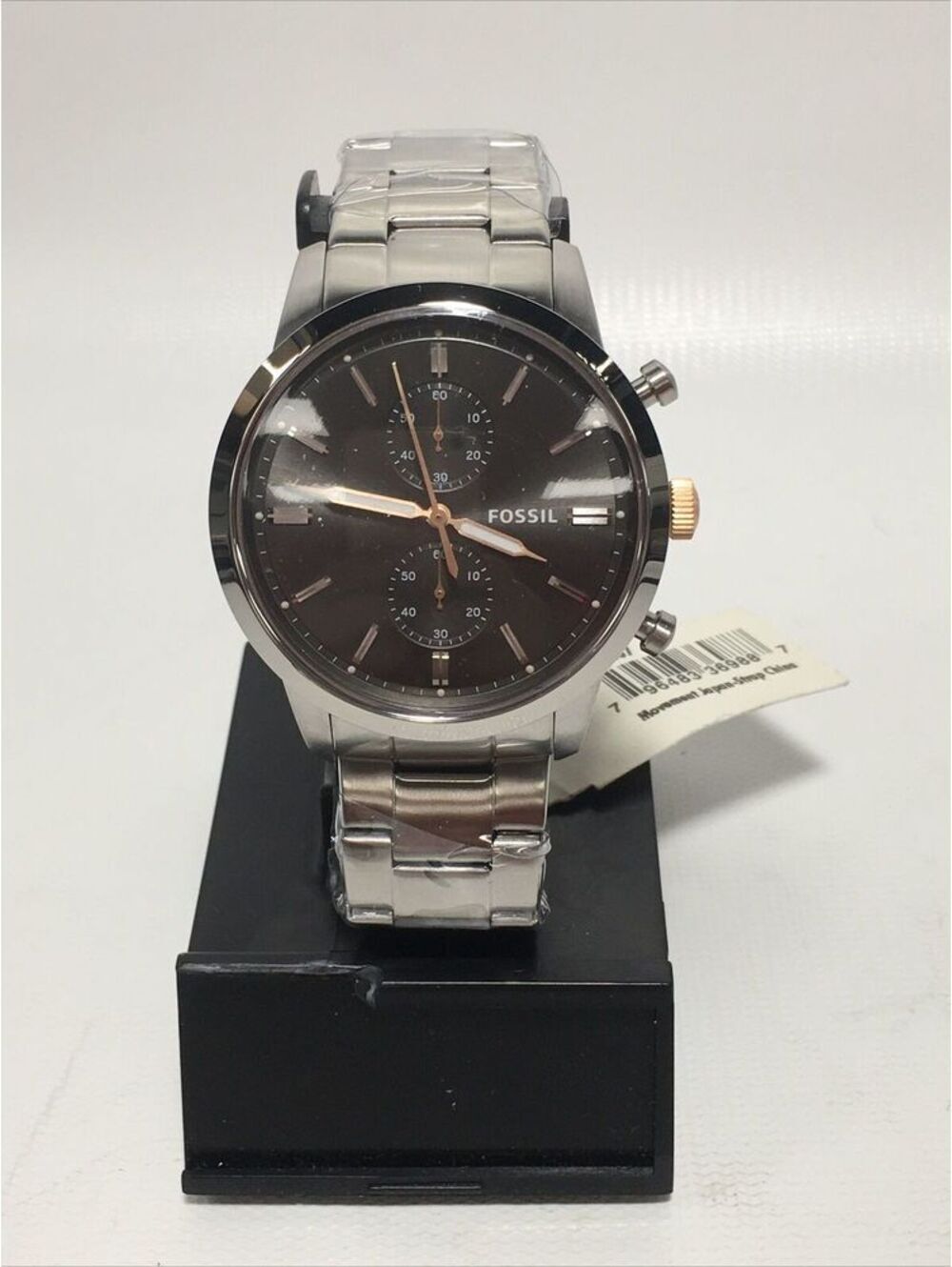 Fossil Men's Townsman Quartz Stainless Steel Watch WFS5407 Analog Silver Casual